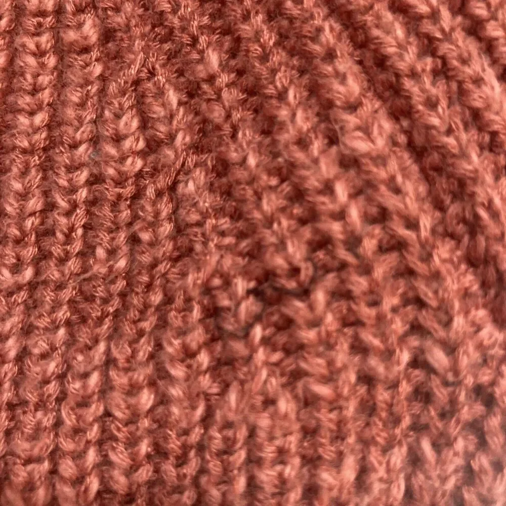 Lucky Brand Dark Pink Crop Sweater Shoe Lace Round Neck Size Small